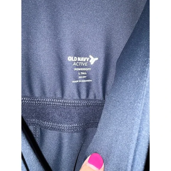 Old Navy Active Powersoft Go-Dry Exercise Dress Dusk Navy L Tall Built-in Shorts - Picture 3 of 7